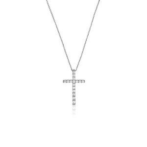 NWT Madonna Cross Necklace // Sterling Silver + CZ
